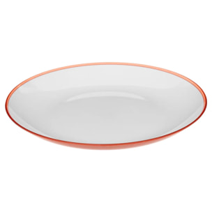 Assiette "Square" rose nacarat 25cm