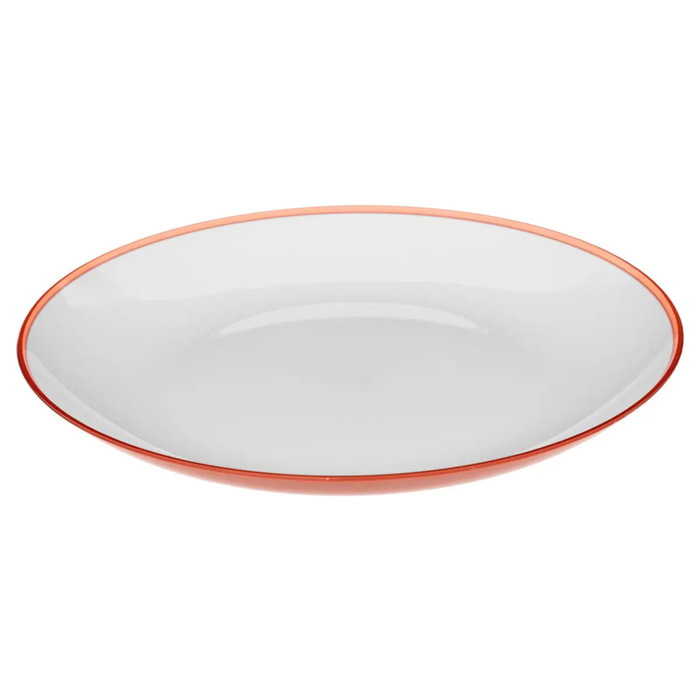 Assiette "Square" rose nacarat 25cm