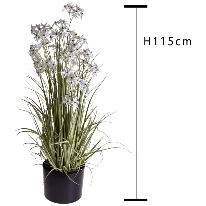 Pianta Allium. Altezza 115Cm - Pezzi 1 - 26X115X26cm - Colore: Bianco - Bianchi Dino - Piante Artificiali