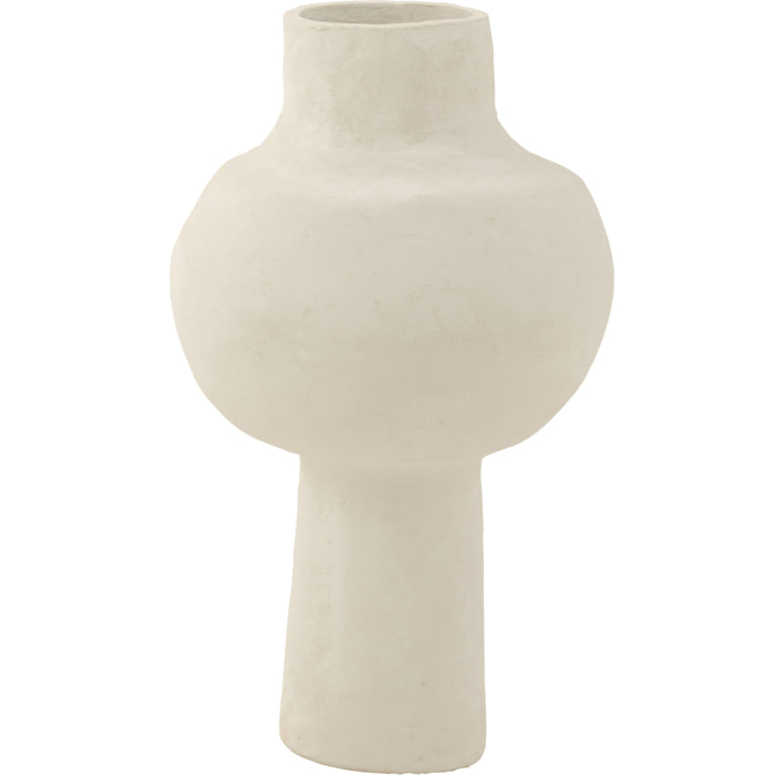 J-Line Pot Original Papier Mache Blanc