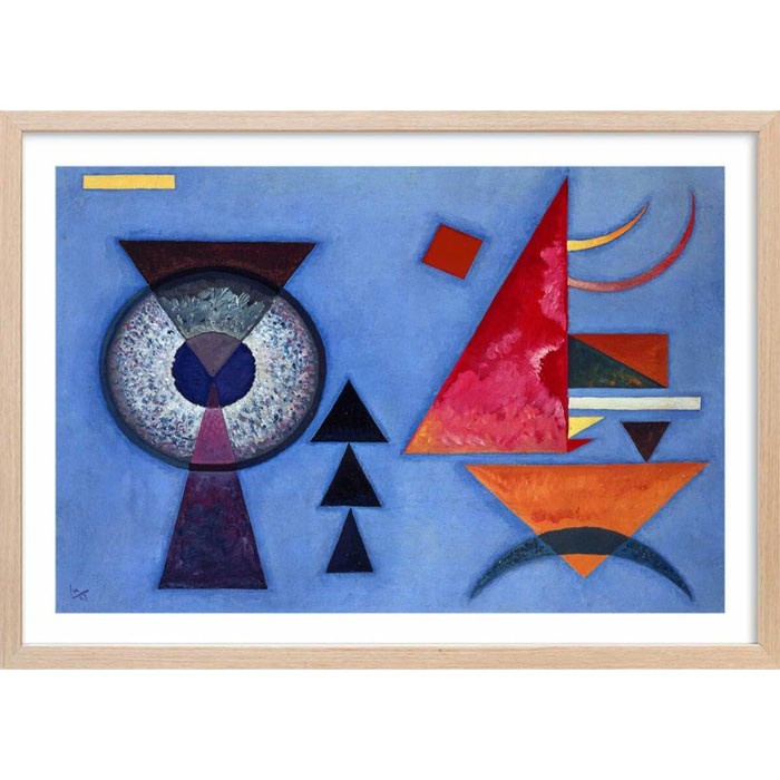 Poster Soft Hard par Wassily Kandinsky Affiche + cadre en bois - Chêne