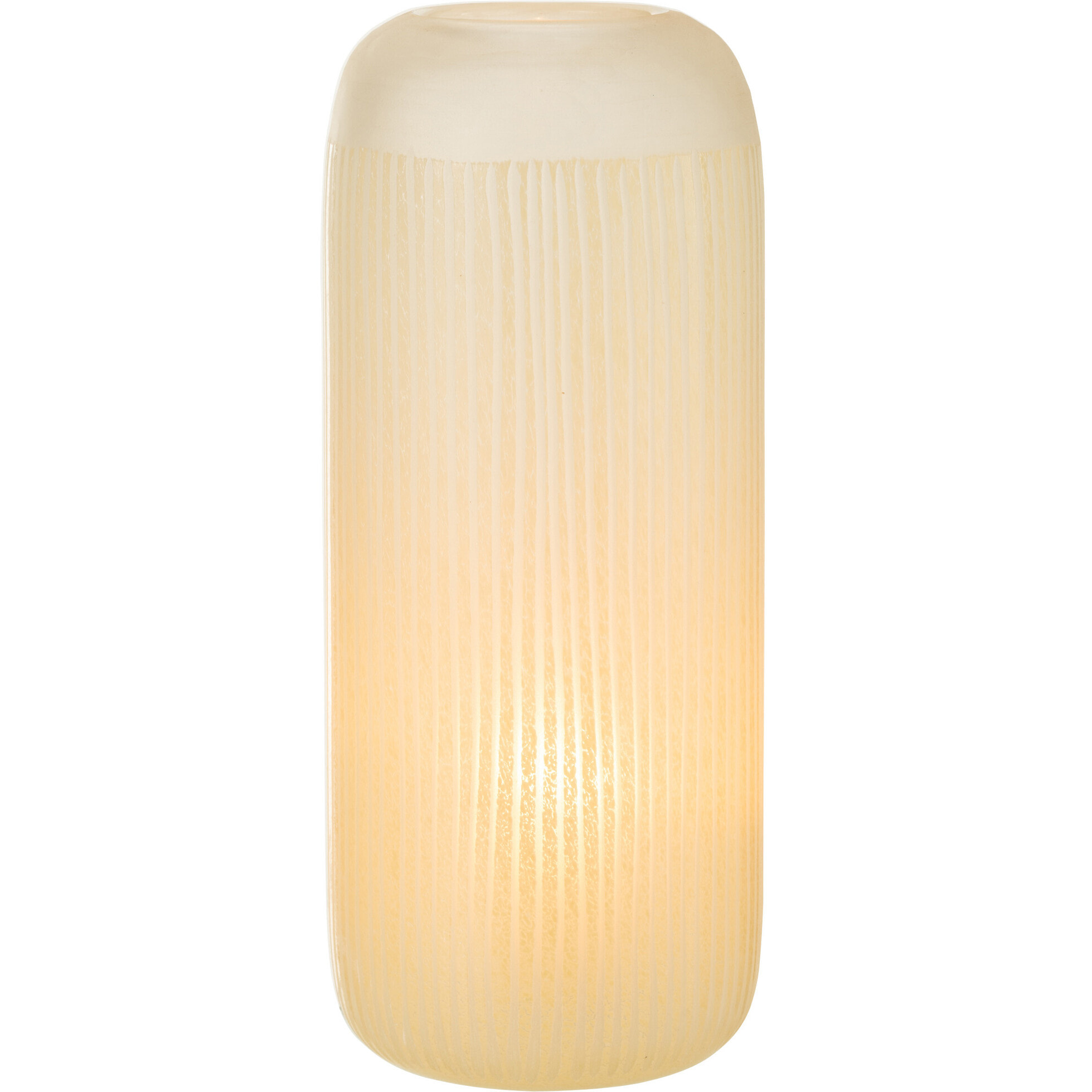 J-Line vase Lignés - verre - jaune clair - large - 34 cm de hauteur