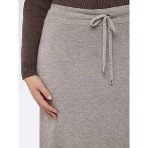 Fiorella Rubino - Falda de punto con cordón - Beige