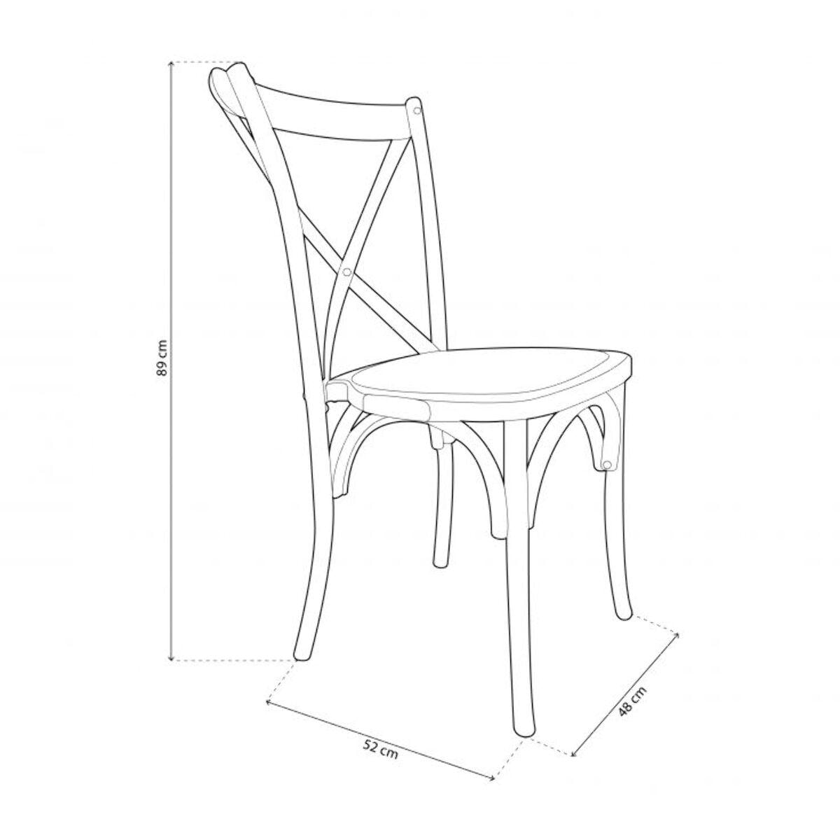 Pack 2 sillas de comedor Provenza Rattan - Blanco