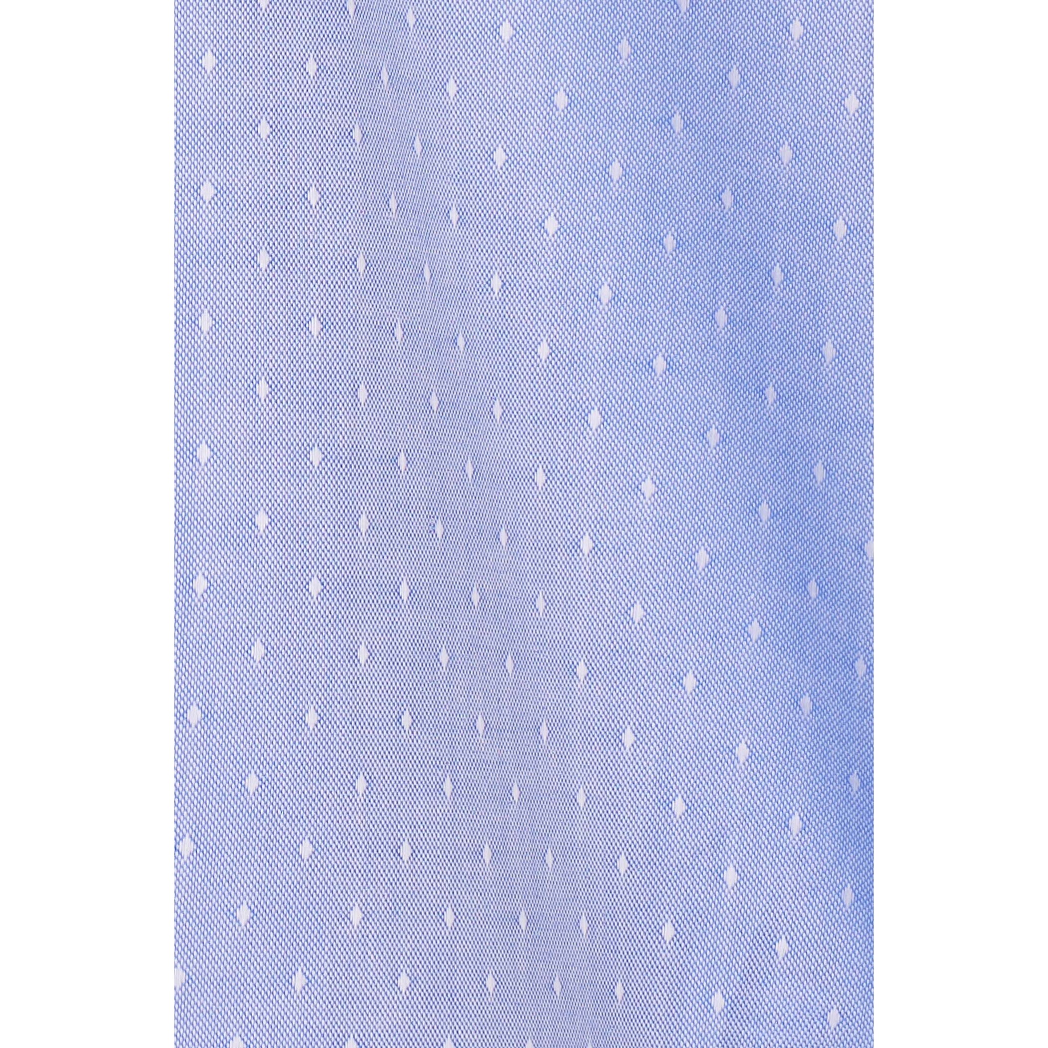 Camicia Uomo 2 Bottoni Button Down Slim Oxford Fantasia Blu Inchiostro\Bianco