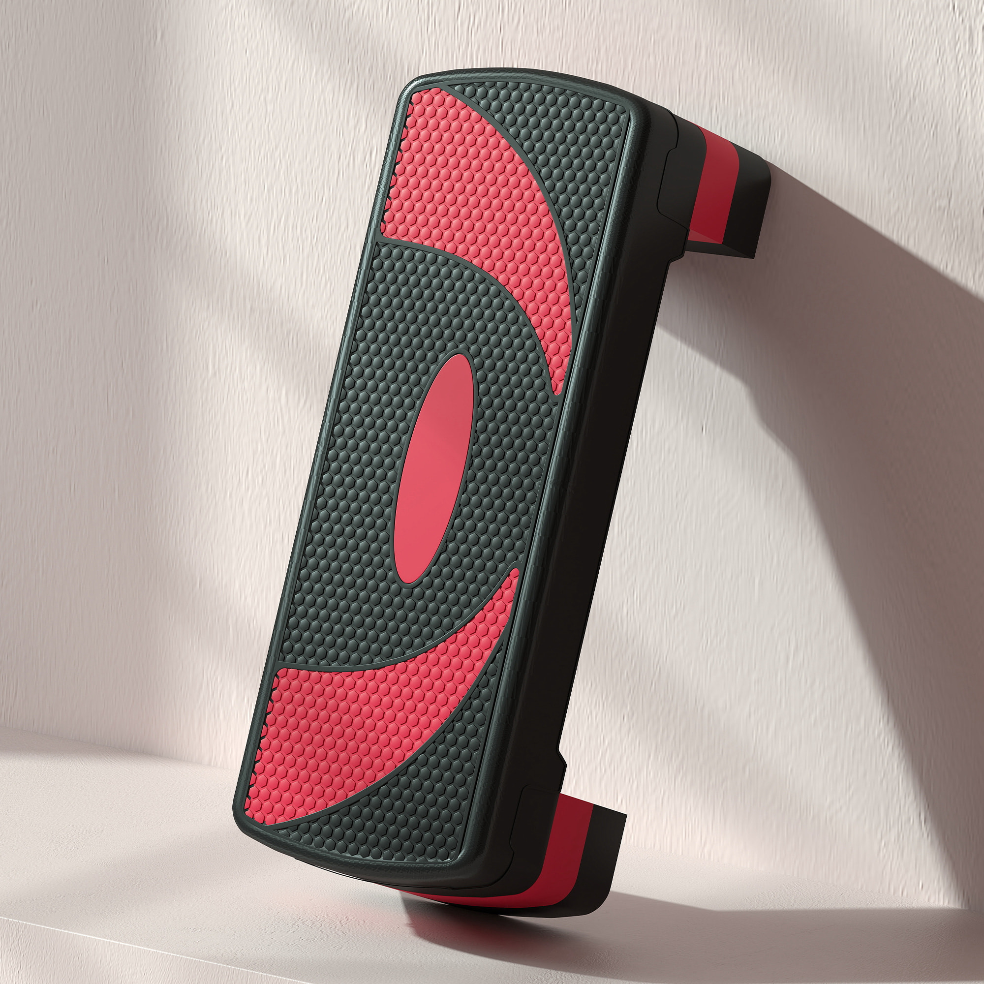 Stepper Fitness Aérobic hauteur réglable surface antidérapante 80 x 31 x 20 cm noir rouge