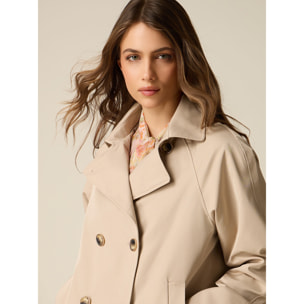 Oltre - Trench corto doppiopetto - Beige