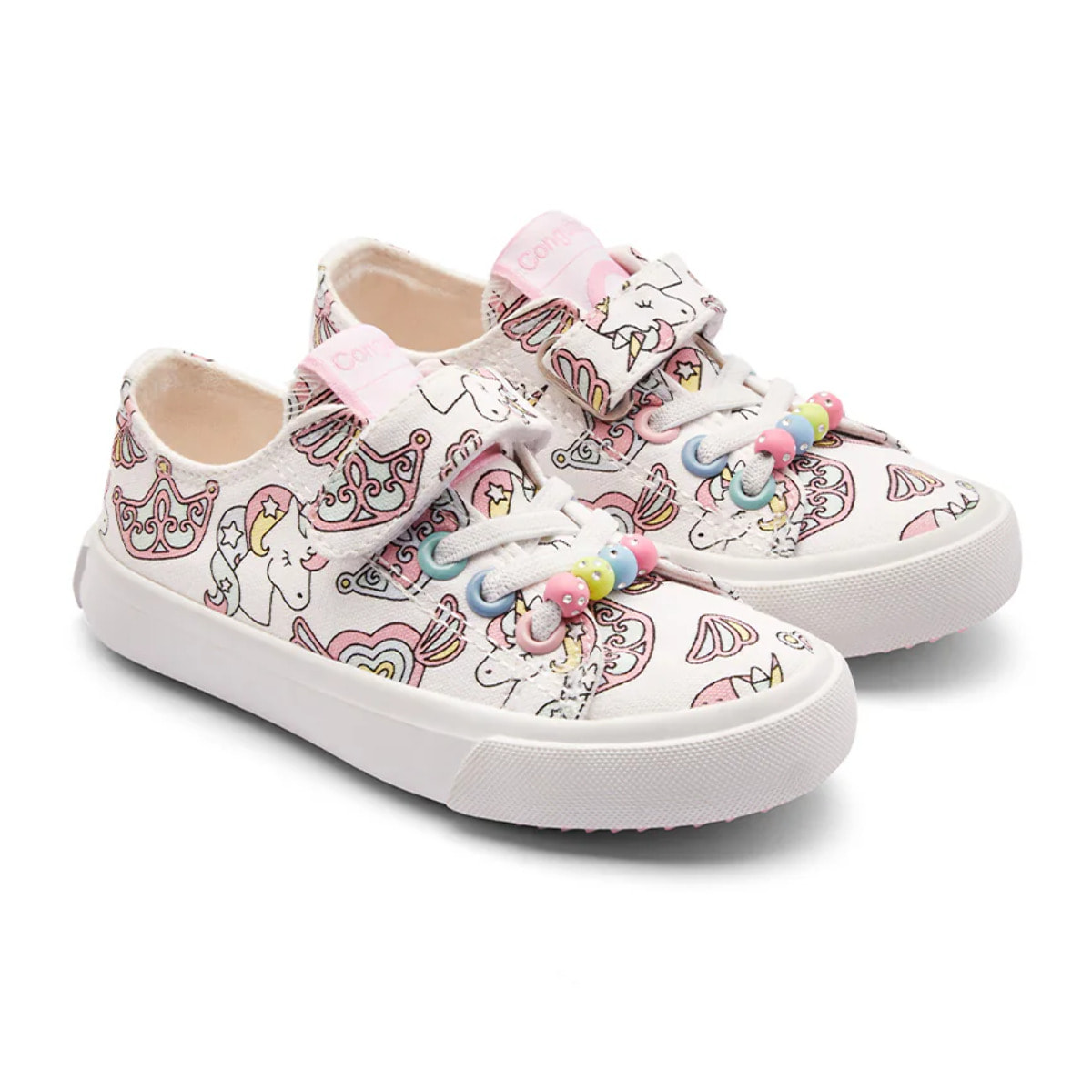 Zapatillas Bajas de Niños con Cierre Adherente y Estampado Unicornio
