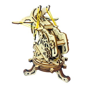 Modello in legno 3D, con movimento meccanico design di Balestra d'assedio Medievale. 126 pezzi.