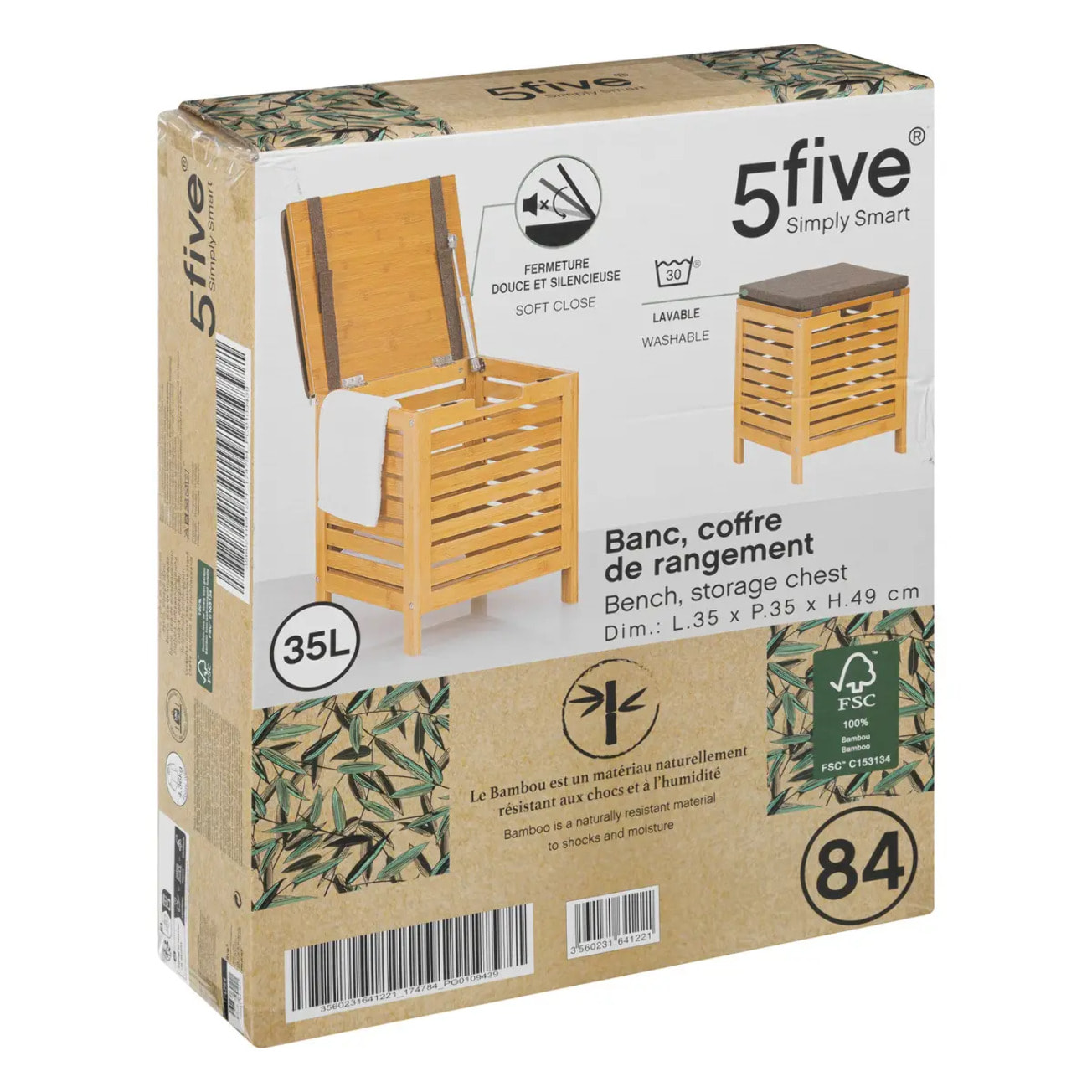 Banc de rangement Bambou