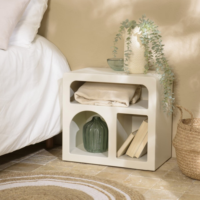 HELENA - Chevet 3 niches 50x30cm en bois peint couleur beige