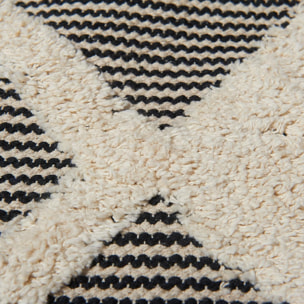 Tapis kilim fait main en coton motif faux uni KEDE