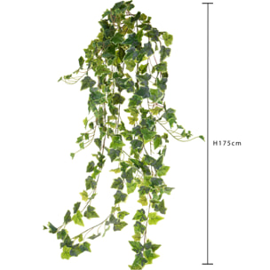 Edera Rampicante Real Touch 175 Cm - Pezzi 1 - 40X175X40cm - Colore: Verde - Bianchi Dino - Piante Artificiali