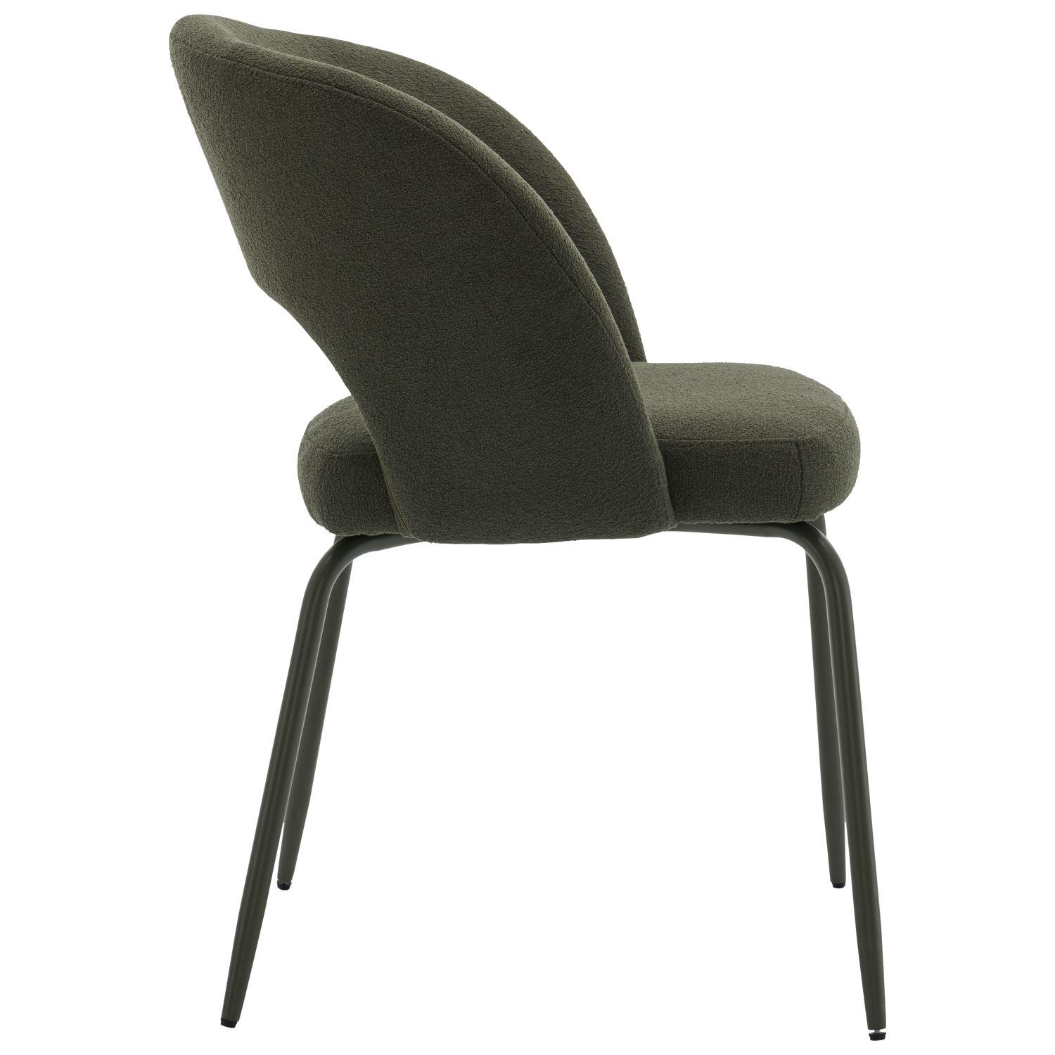 Lot de 2 chaises en tissu boucle vert FLAVIA