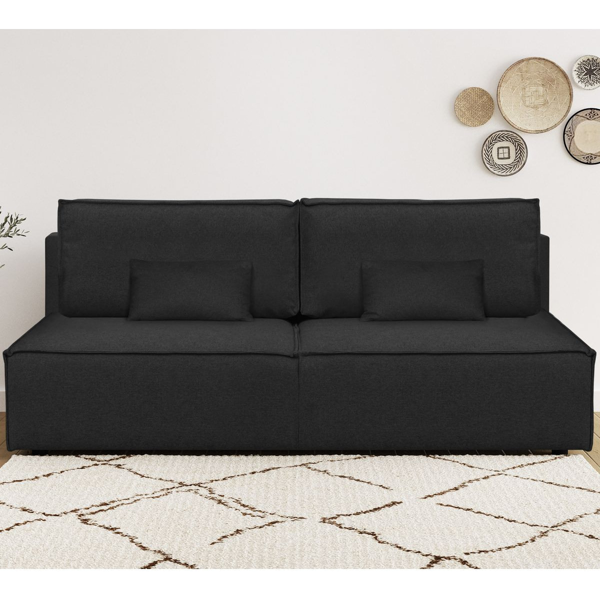 Canapé convertible 3 places en tissu - MILLA NEW
