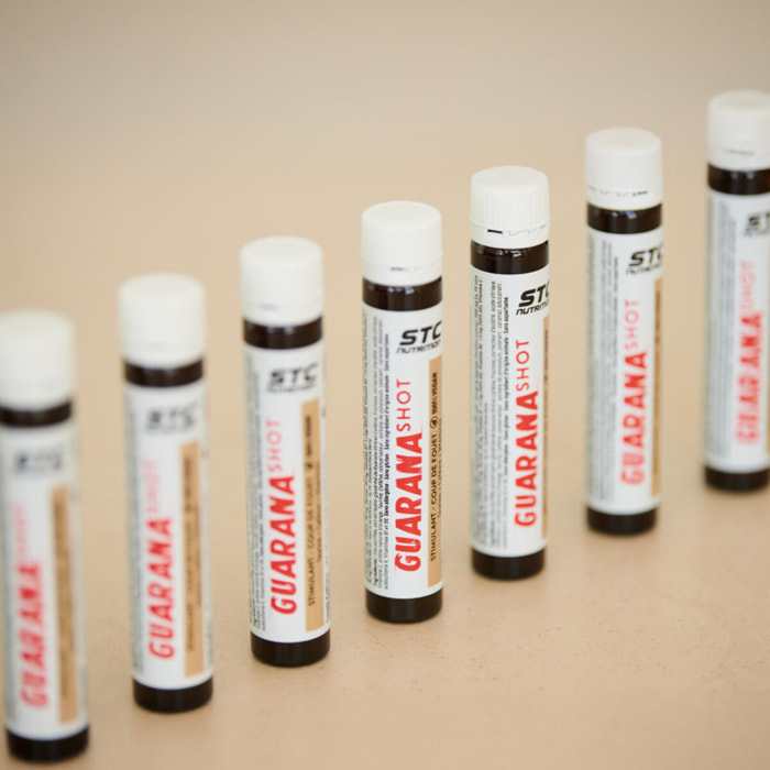 STC NUTRITION - Guarana Shot - Complément alimentaire à base de Guarana, Caféine, Taurine et vitamines - Aide à réduire la fatigue et améliorer la concentration - flacon unidose