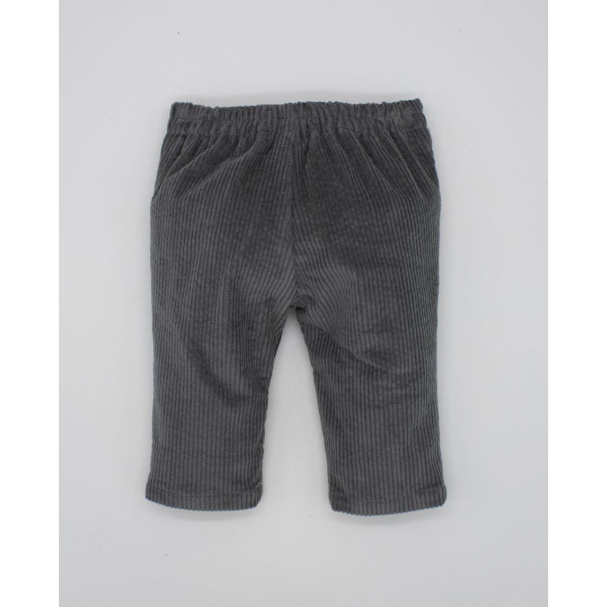 PANTALÓN PANA BOLSILLO OJAL GRIS