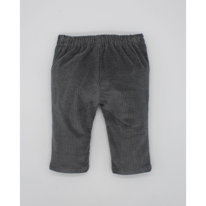 PANTALÓN PANA BOLSILLO OJAL GRIS