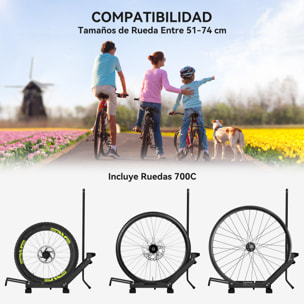 Soporte para Bicicletas de Suelo Plegable Vertical y Horizontal Altura Ajustable para Ruedas 20"-29" Aparca Bicis de Suelo de Acero Portátil para Casa Garaje Taller Negro
