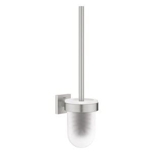 GROHE QuickFix - Start Cube - Porte-balai de WC - Finition Supersteel 40977DC0 (à visser ou à coller)