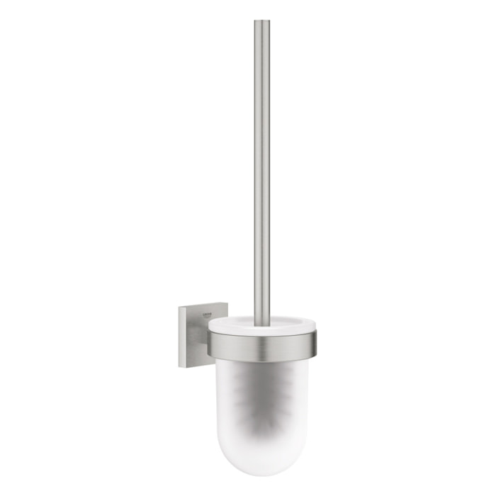 GROHE QuickFix - Start Cube - Porte-balai de WC - Finition Supersteel 40977DC0 (à visser ou à coller)