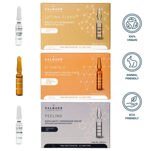 Valquer Pack ampollas Lifting Flash + Vitamina C + Peeling - 3 x 5 x 2 ml