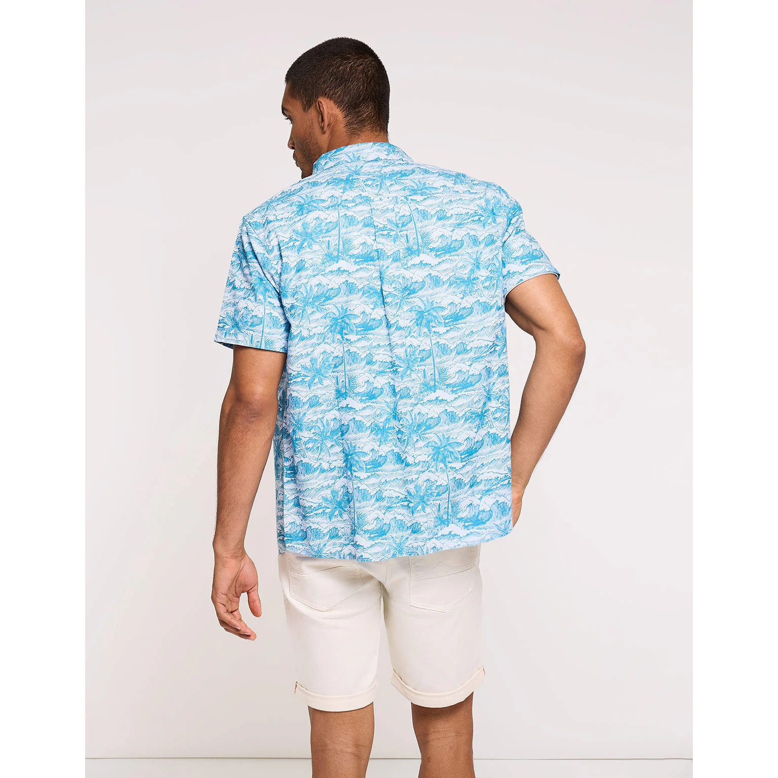 Camisa Manga Corta Azul - Nicoleto