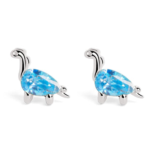 Pendientes Dino Brontosaurus Sky Plata