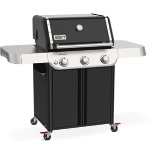 Barbecue gaz WEBER Genesis E-315 noir inox 3 brûleurs sur chariot, 68x48 cm