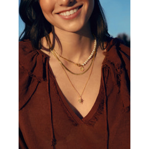 Collar Chic Pearl Acero Baño Oro