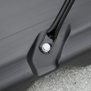 Panier de basketball sur pied hauteur réglable H.197-254 cm lestage roulettes noir blanc