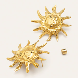 Pendientes Sun Light Acero Baño Oro
