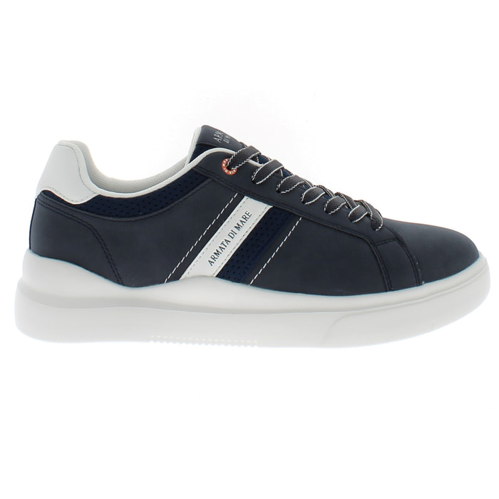 Armata di Mare Scarpe Uomo Court Sneakers Stringate con Soletta Rimovibile in Memory Foam AMU 1D935 Navy