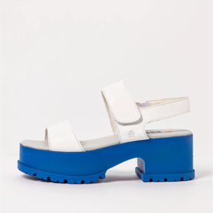 Sandalias con tacón 1829 NAPPA WHITE-BLUE/ MANCHESTER color White-blue