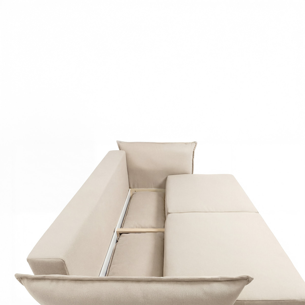 Canapé Tissu Droit Convertible Verduro - 3 Places