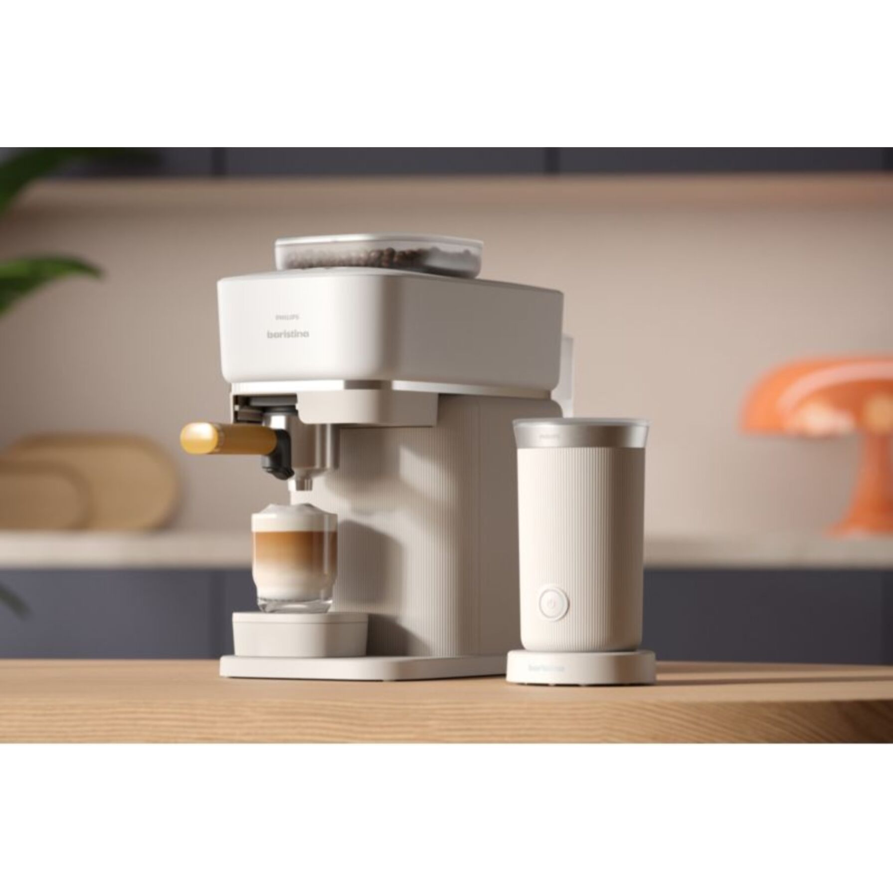 Mousseur à lait PHILIPS blanc pour baristina
