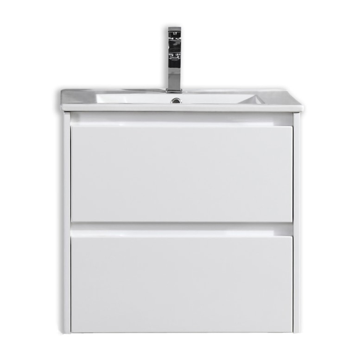 Ensemble meuble de salle de bain 60 cm blanc laqué Aquadoli