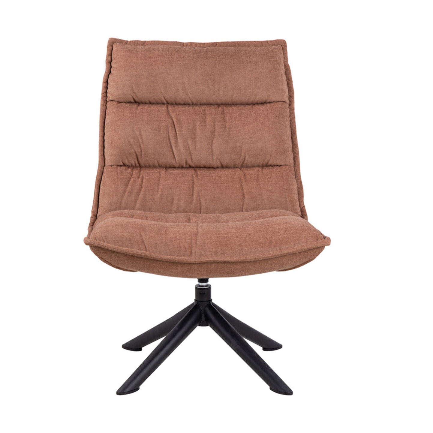 Mellow - fauteuil pivotant - en tissu - pieds en acier - Rose
