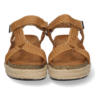Sandalia con Yute y Cierre de cierre autoadherente