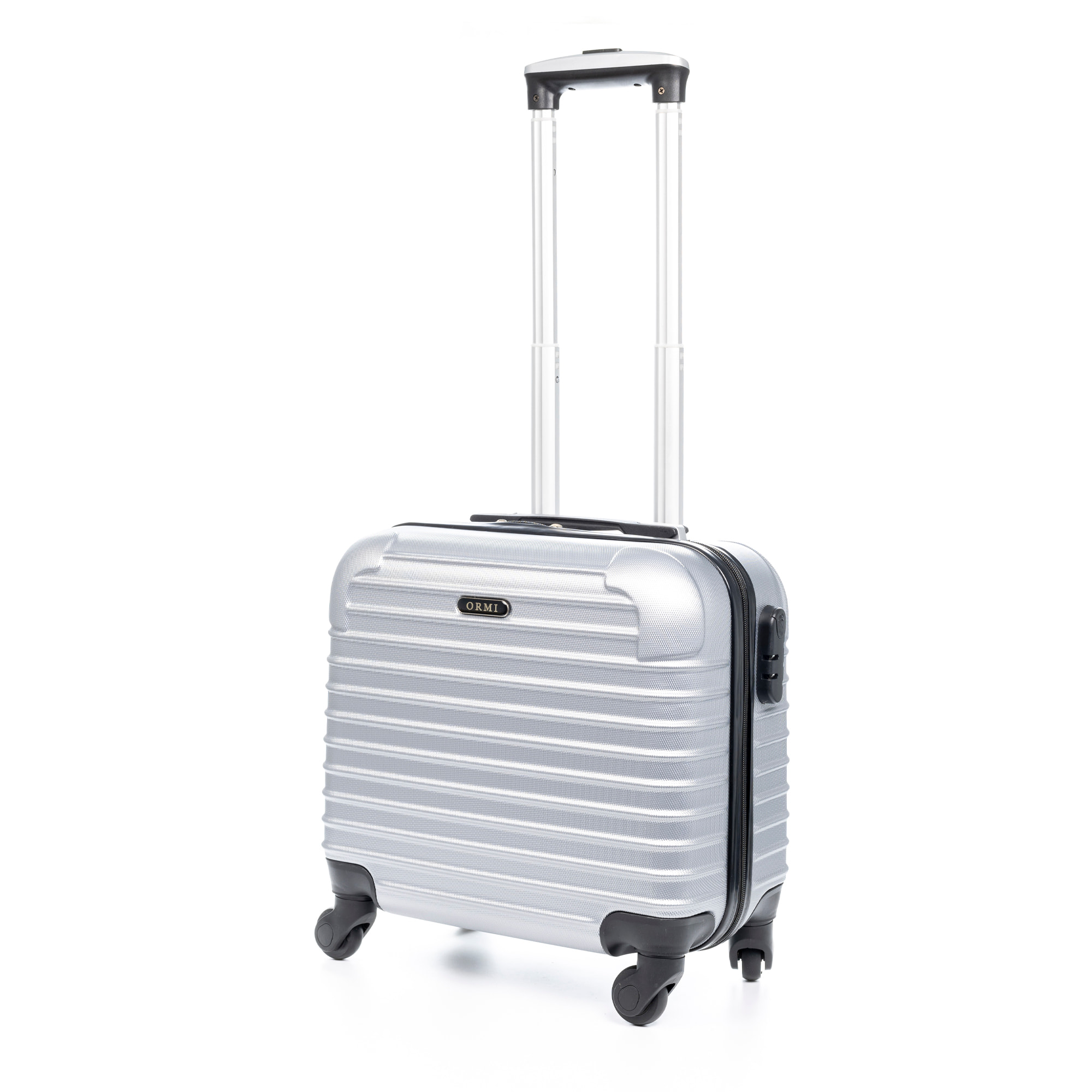 Juego de maletín Trolley y neceser, en material ligero ABS de alta resistencia. Cerradura numérica, 4 ruedas giratorias 360.