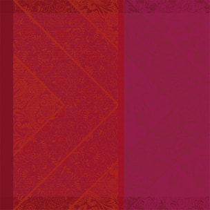 Serviette pur coton motif jacquard rouge Cassidy berry