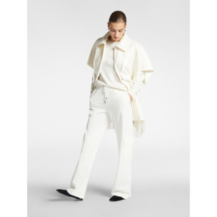 Elena Mirò - Pantalones joggers con bolsillos laterales - Blanco