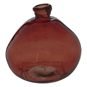 Vase rond "Uly" en verre recyclé D33cm ambre
