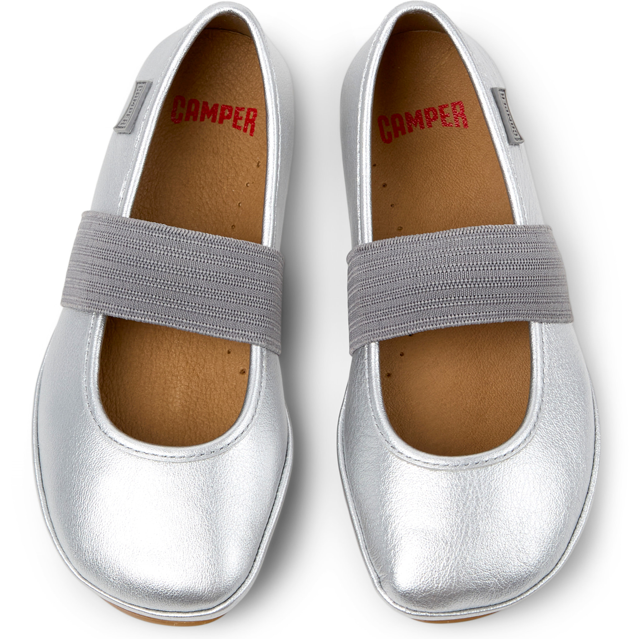 Bailarinas - CAMPER Right - Gris - Cuero liso