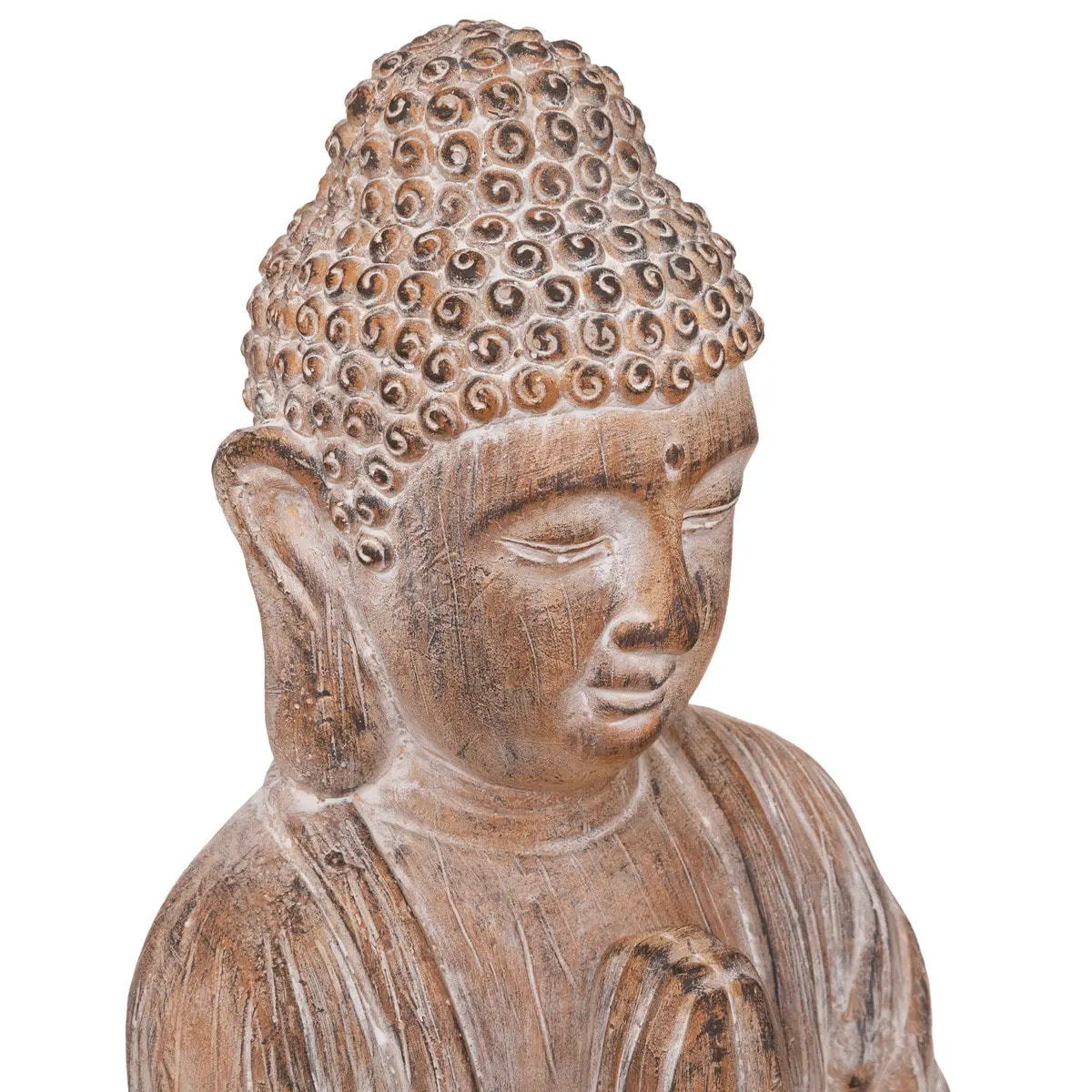 Statuette "Bouddha" - effet bois H45 cm