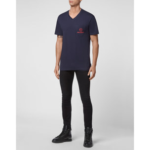 PHILIPP PLEIN T-shirt con scollo a V a maniche corte