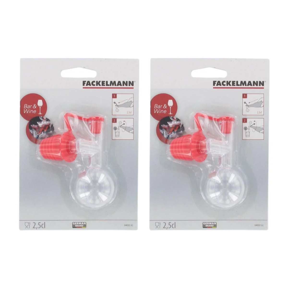 Lot de 2 bouchons doseurs boule 2,5 cl Fackelmann