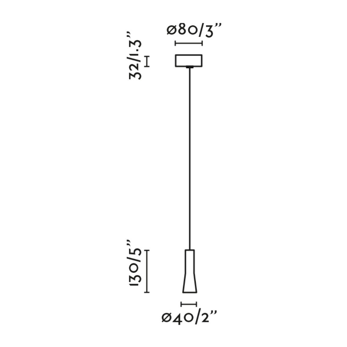 NINA Lampe suspension or