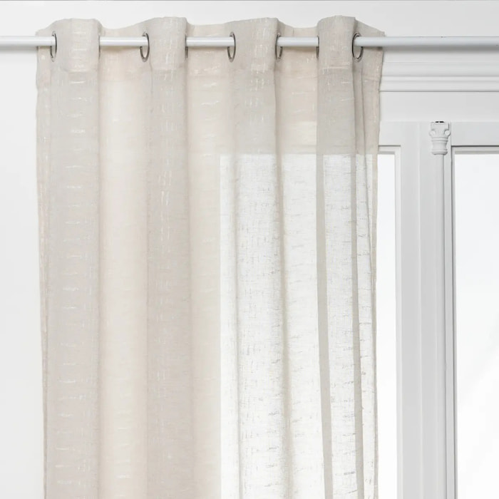 Voilage imprimé Fred beige 140x240cm