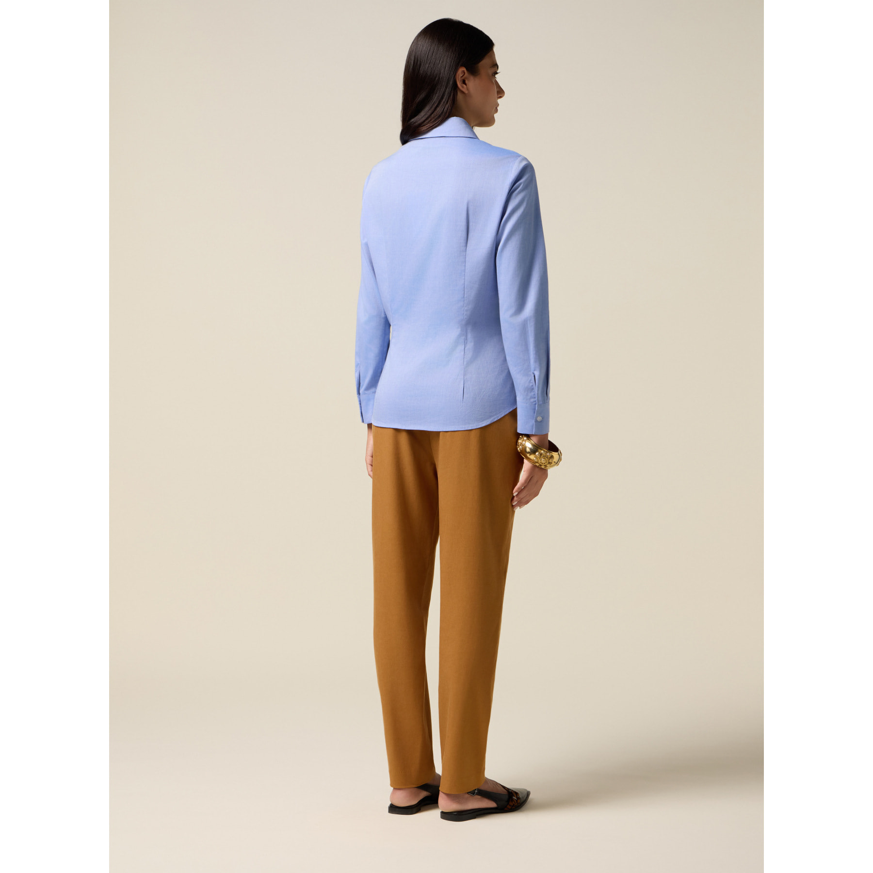 Oltre - Camisa de popelina 100% algodón - Light - blue